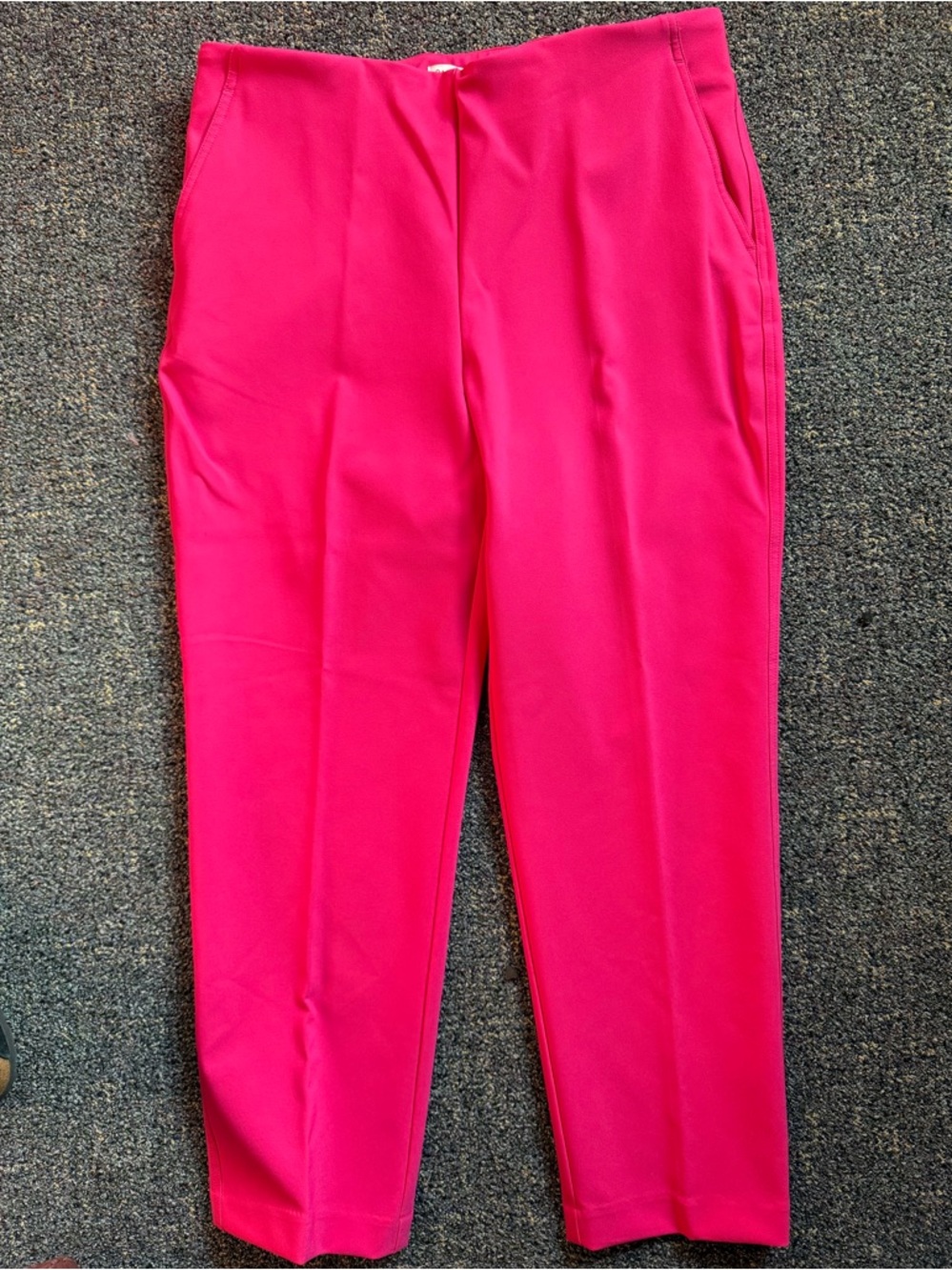 Bright Pink Slim Tapered Pants